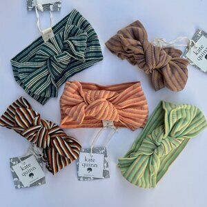 Kate Quinn Head Bow Set | Ribbed Stripes, 5-Pack | Multi-color | 6–12M (M) | NWT